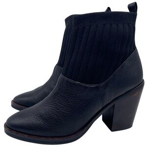 Kelsi Dagger KDB Womens Shoes Leather Booties Sz 8.5 Black Heeled Ankle Stretch